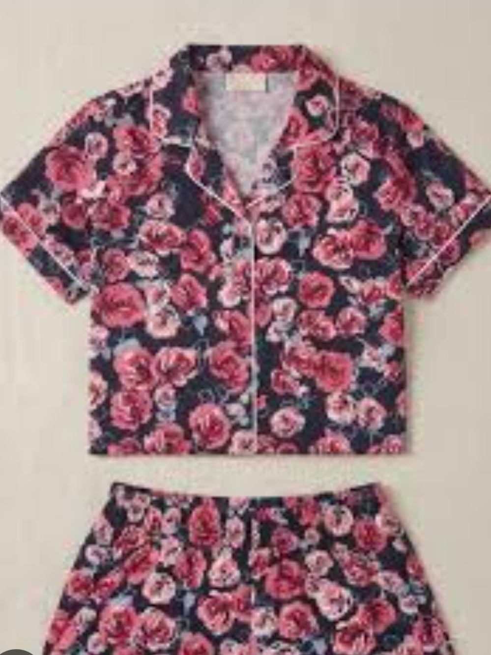 Joe Fresh Pink Floral Short Pajama Set